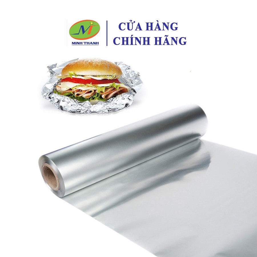 Cuộn giấy bạc nướng nhôm  bọc thực phẩm dùng cho nồi chiên không dầu, lò nướng nhiều kích thước