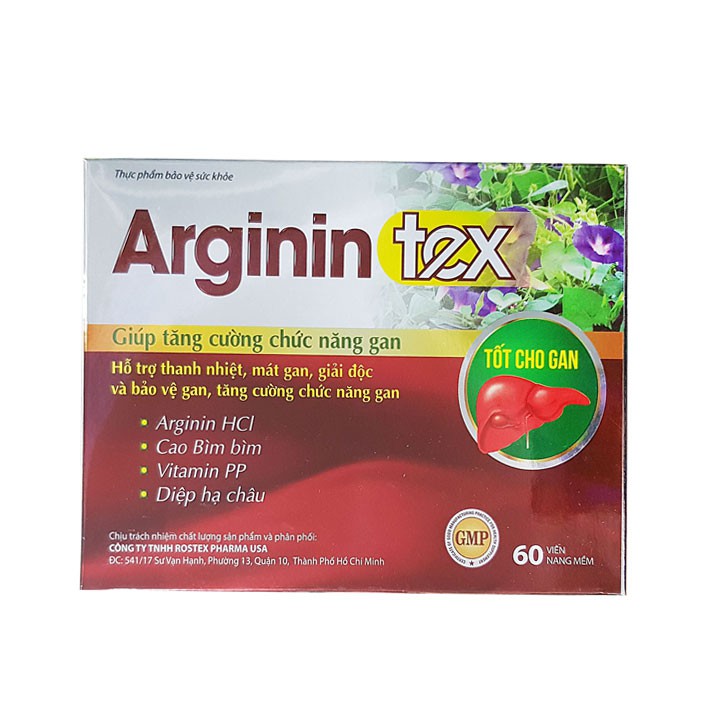 Arginin Tex thanh nhiệt, mát gan, giải độc và bảo vệ gan, tăng cường chức năng gan