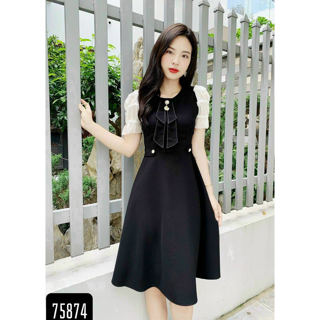 VÁY ĐẦM DẠO PHỐ UMI PHỐI TAY VOAN TỪ 40-71KG | BigBuy360 - bigbuy360.vn