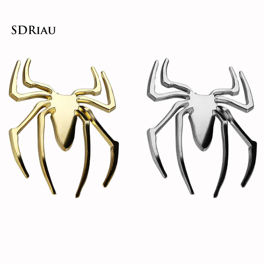 Miếng dán trang trí xe hơi hình con nhện bằng kim loại tùy chọn màu sắc