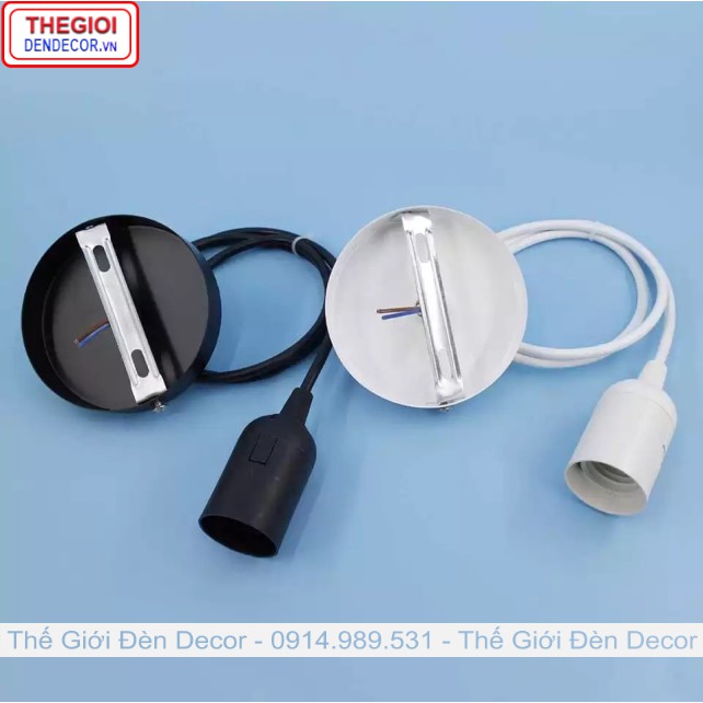 Dây đui đèn thả ngoài trời lắp mây tre đan