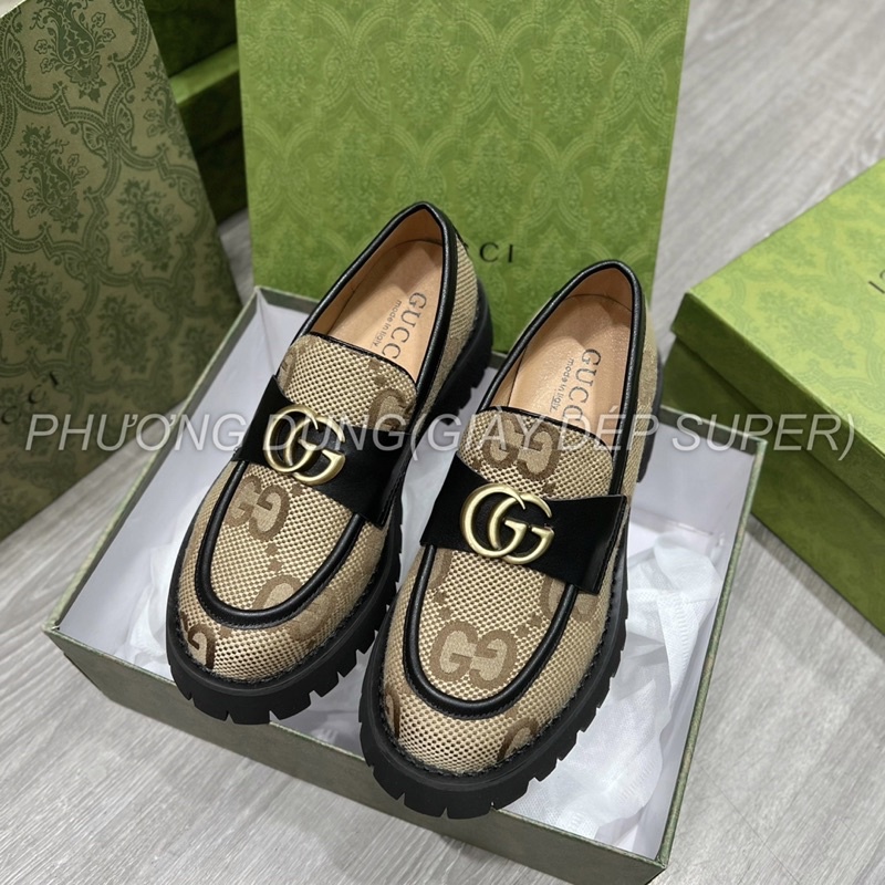 Giày Moca Nữ Đai Gc Fullbox Xanh Bill Túi Chuẩn 11 Nâng Đế