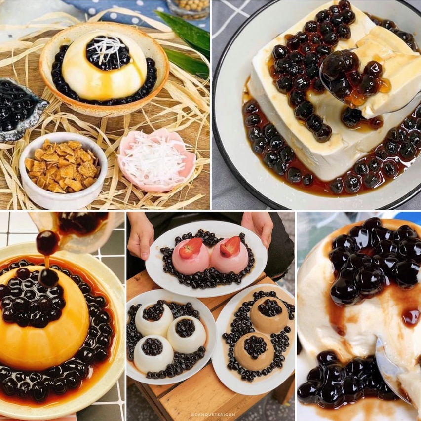 Tàu hủ trân châu đường đen singapore BẾP XÍU XIU Set nguyên liệu nấu 10-12 chén