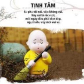 Bộ tượng 3 chú tiểu áo vàng siêu dễ thương