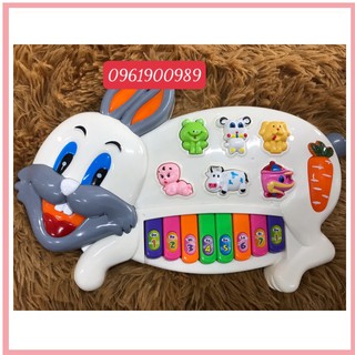 Đàn piano phát nhạc hình con thỏ , có tặng kèm pin