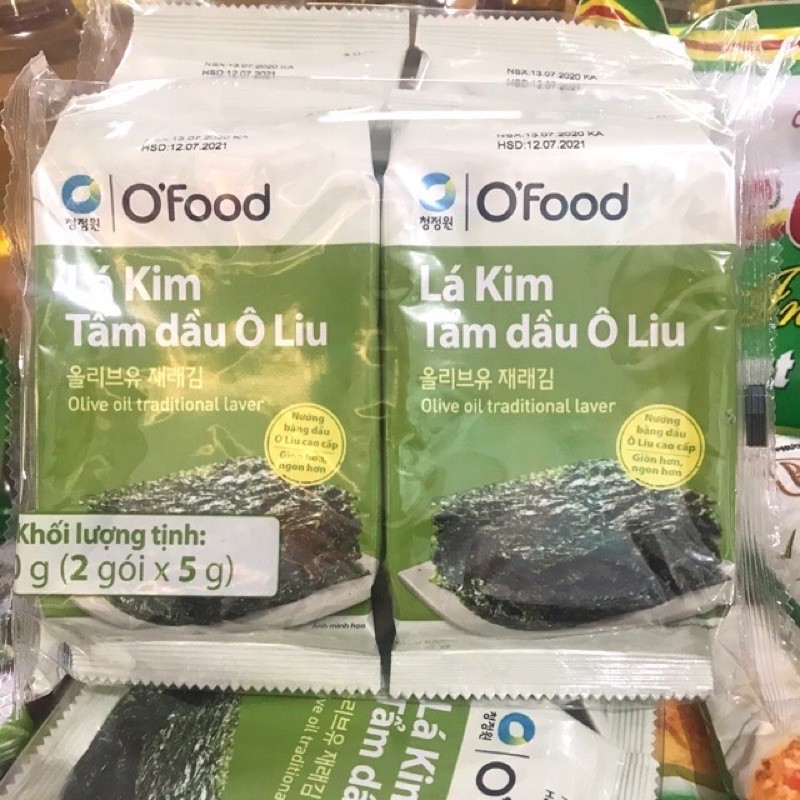 Lá kim tẩm dầu oliu 5g Ơfood