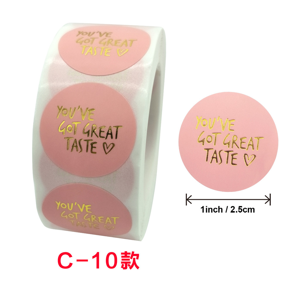 Cod Qipin 500pcs Thank You Label Seal Sticker Envelope Gift Biscuit Dessert Packaging Wedding Decoration