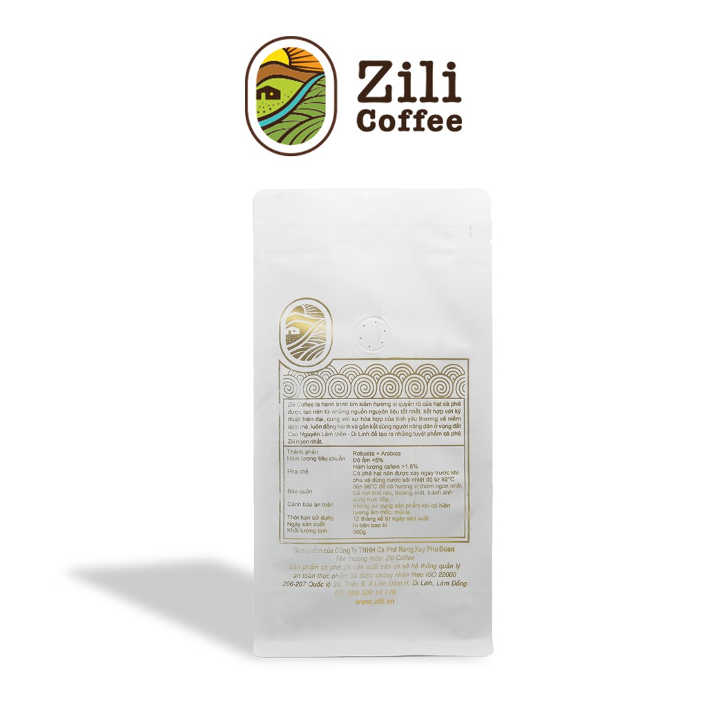 Cà phê nguyên chất  ZILI BLEND WHITE (A&R)  [Truyền thống ] Hương chocolate, vị cân bằng, hậu ngọt béo [Túi 500g] | BigBuy360 - bigbuy360.vn