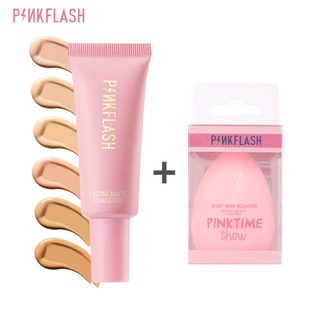 Kem nền PINKFLASH trang điểm che phủ toàn phần điều dầu chống nước lâu trôi 2 Pieces 55g