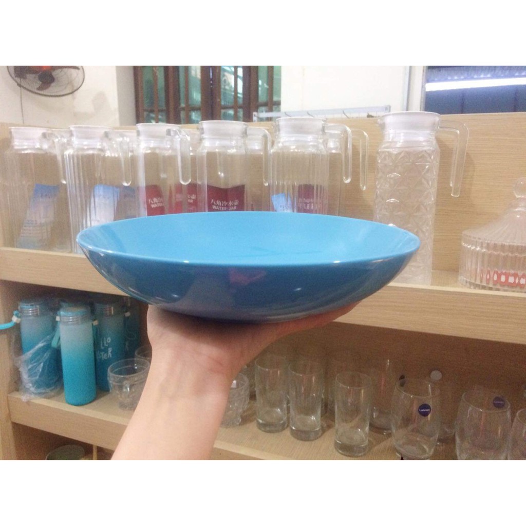 Combo 2 Đĩa pastel xanh sâu lòng 10inch ~ 24cm | BigBuy360 - bigbuy360.vn