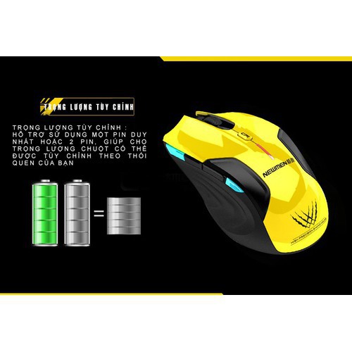 Chuột Không Dây Gaming Newmen E500+ - Hàng Chính Hãng BH 2 Năm