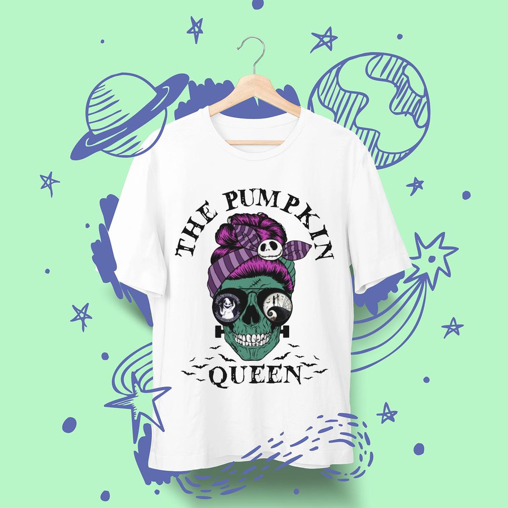 ÁO THUN The Pumpkin Queen Funny Halloween UNISEX NAM NỮ THỜI TRANG AOMI PHONG CÁCH HÀN QUỐC TAY NGẮN TAY LỠ CÓ SẴN
