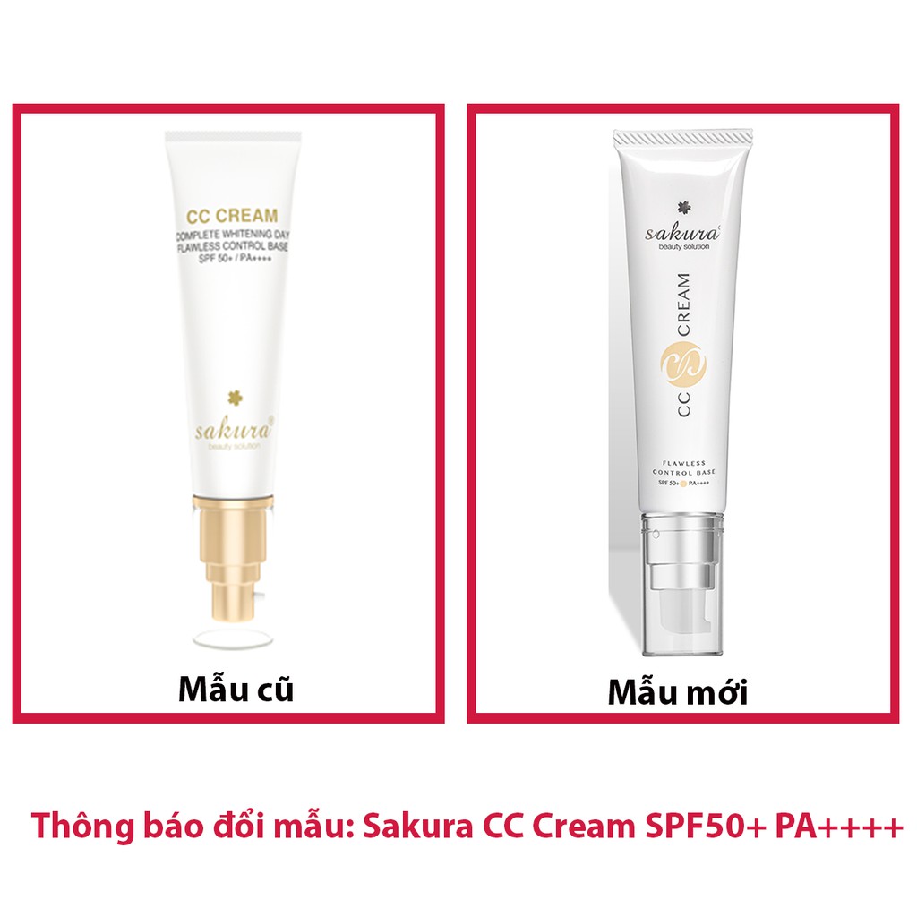 Kem trang điểm Sakura CC Cream Flawless Control Base SPF50+ PA++++ 40ml | BigBuy360 - bigbuy360.vn