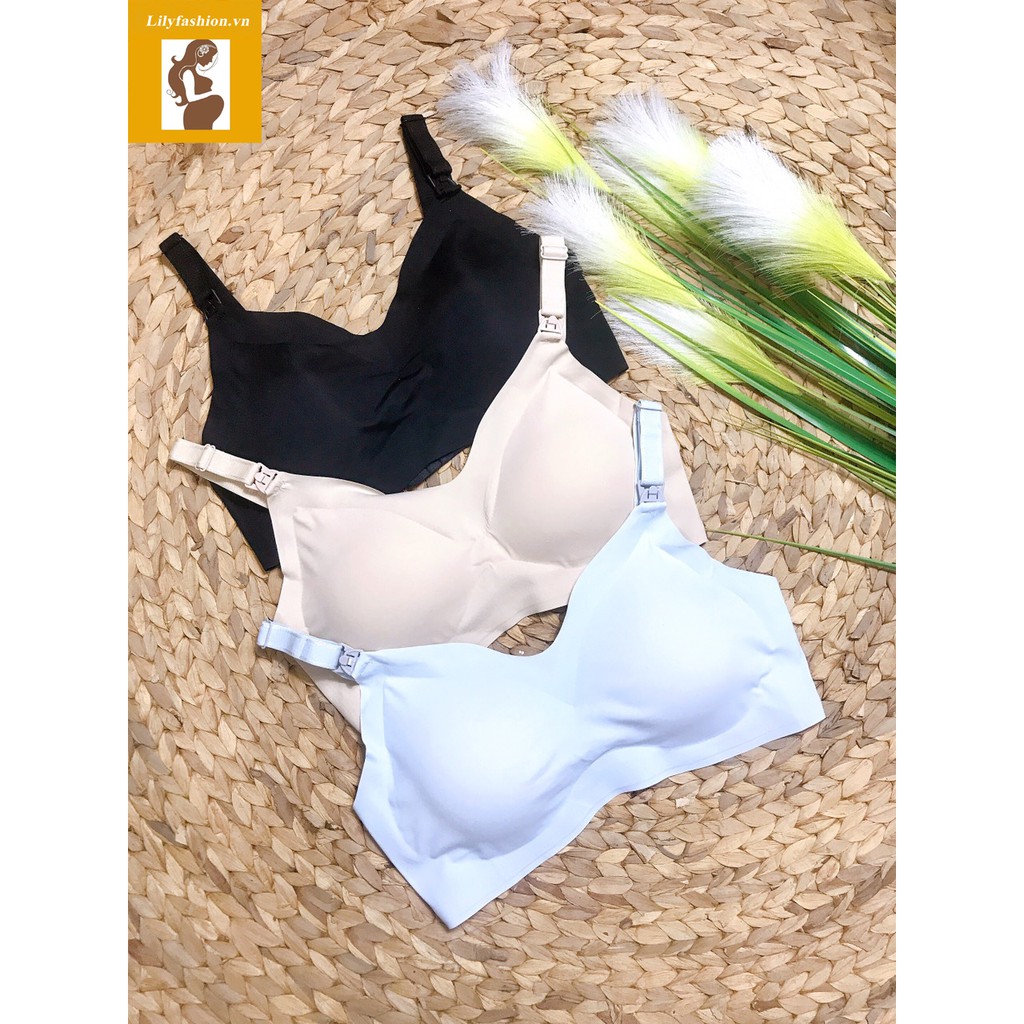 Áo Ngực Bà Bầu ,bra áo lót su đúc cho con bú và sau sinh không gọng nâng đỡ chống chảy sệ cho mẹ bầu chất su nhẹ, mát.