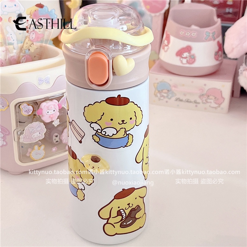 SANRIO Bình Đựng Nước Giữ Nhiệt Bằng Thép Không Gỉ Họa Tiết Cinnamoroll Cinnamoroll Mymelody 550ml Nhỏ Gọn Cho Bé