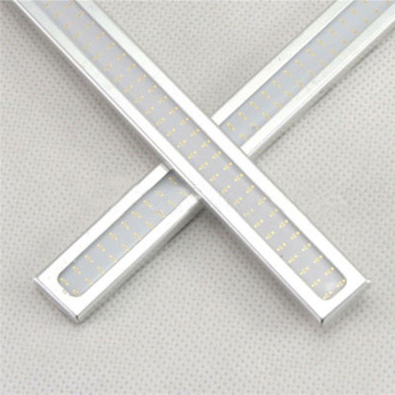 Bộ 2 đèn led chạy ban ngày 12V ánh sáng đỏ chống nước cho xe hơi