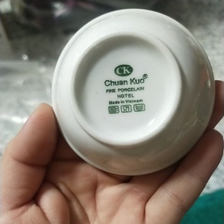 combo 10 Dĩa chấm sứ trắng tròn 6.5 --  8cm Chuan Kuo