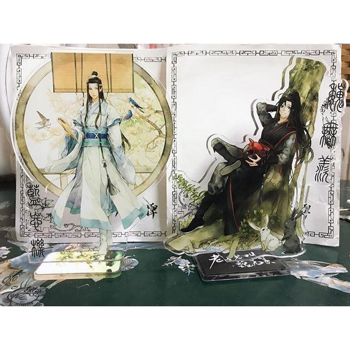 Standee Ma đạo tổ sư  Lam Vong Cơ Ngụy Vô Tiện loại 15cm Tượng Acrylic  Anime mica mô hình Tiêu Chiến Vương Nhất Bác