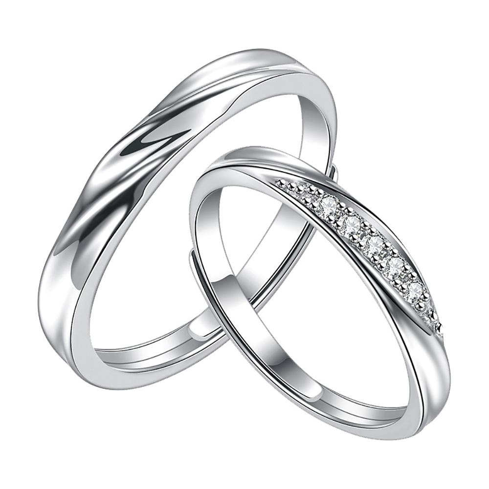 Nhẫn Cặp Đôi Thời Trang|Nhẫn Hở Kiểu Xoắn Ốc Đơn Giản Cho Nam Và Nữ