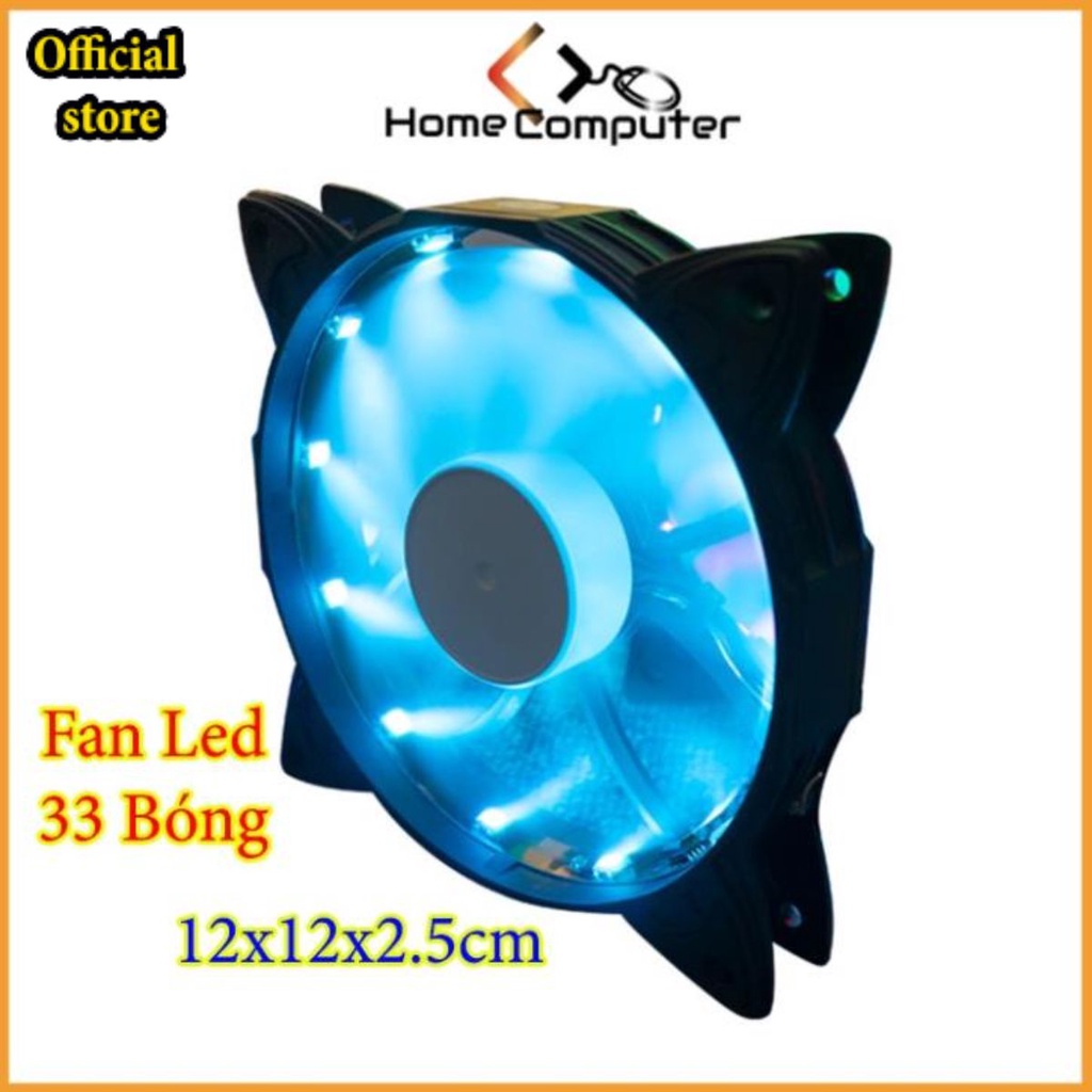 Quạt Tản Nhiệt, Fan Led 33 Bóng Đèn Led 12cm Tản Nhiệt Cho Case Máy Tính - HomeComputer .Offical Store