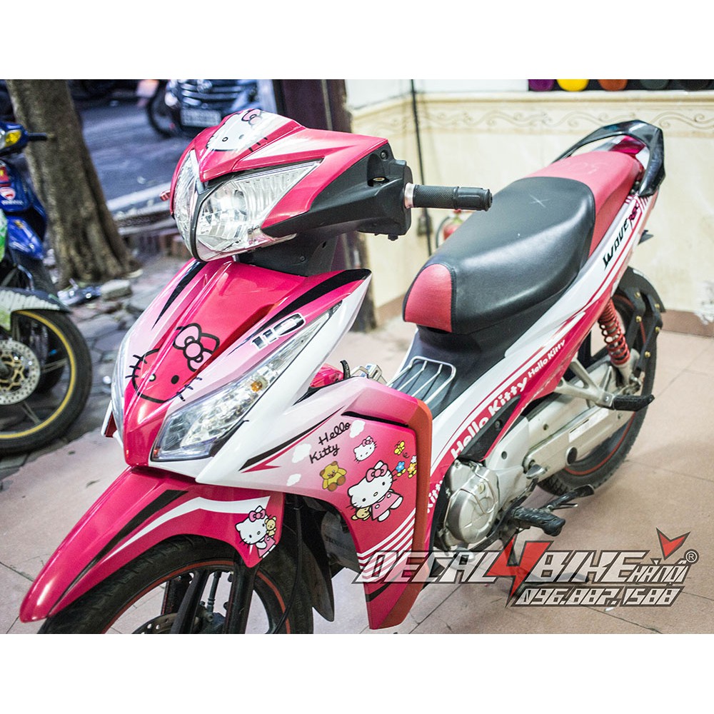 Tem trùm xe  Wave RSX 2012 HelloKitty