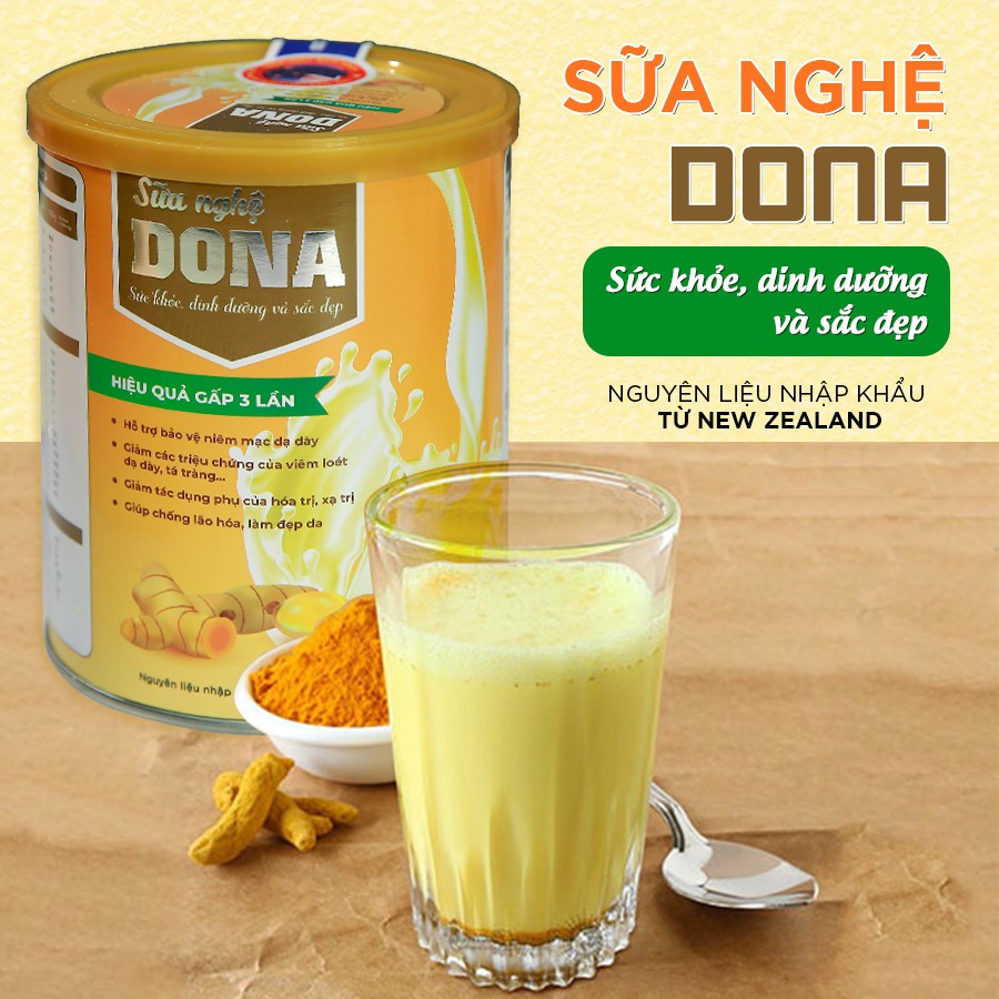 Combo 4 Hộp Sữa Nghệ Dona - Món Quà Sức Khỏe Cho Bố Mẹ ( 400 Gr/ Hộp )