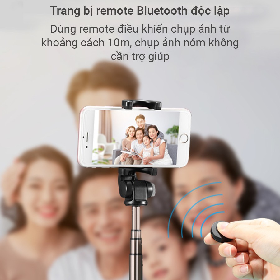 Gậy Chụp Hình Tự Sướng Có Giá Đỡ Xoay 360 Độ Bluetooth 4.2 Remote Điều Khiển Từ Xa VIVAN ST-B01 - BẢO HÀNH CHÍNH HÃNG 1 | BigBuy360 - bigbuy360.vn