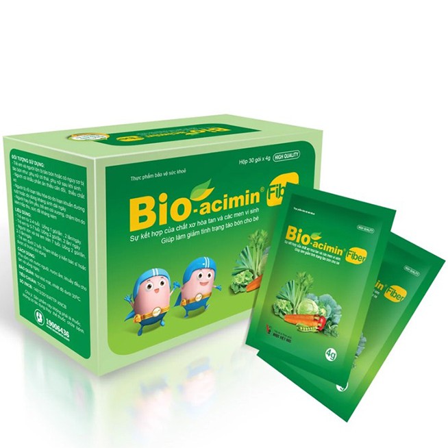 Cốm Bio-acimin Fiber 30 gói - Giúp bổ sung chất xơ, men vi sinh / Bio acimin Fiber Meliphar