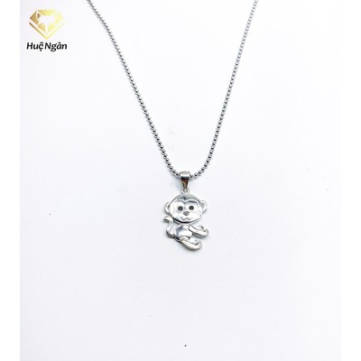 Dây chuyền bạc Ý 925 Huệ Ngân -Little Monkey D1602