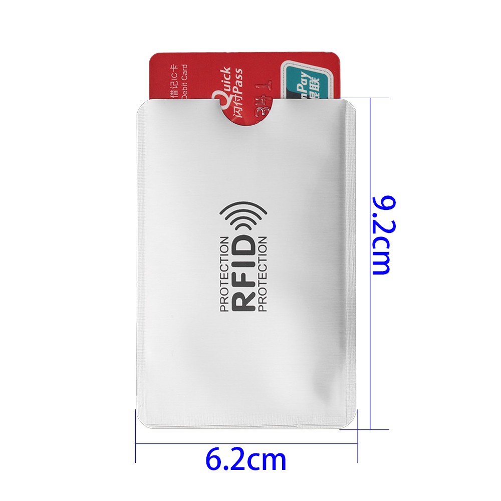 Set 10 Vỏ Nhôm Đựng Thẻ Id Rfid Chống Trộm Giá Đỡ