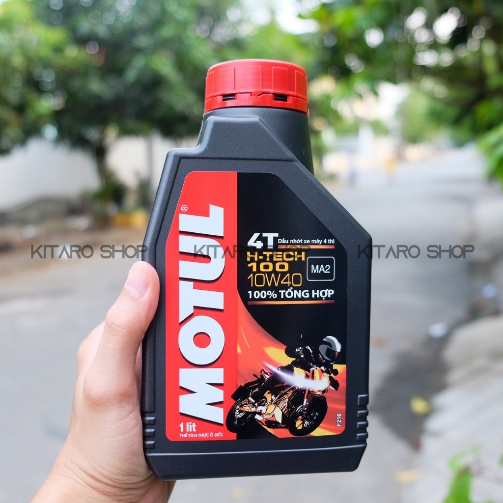 Nhớt MOTUL H-Tech 100 4T 10W40 (100% Tổng Hợp - Mô Tô PKL)