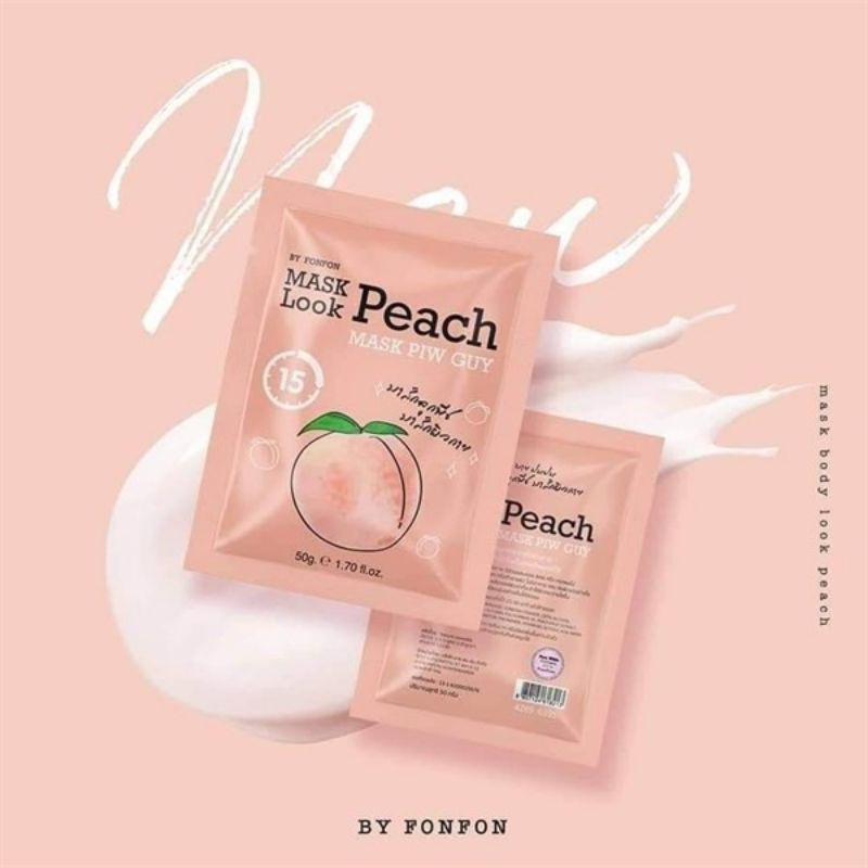 Ủ Trắng Trái Đào Mask Look PEACH, Collagen 50g Thái Lan Chính Hãng