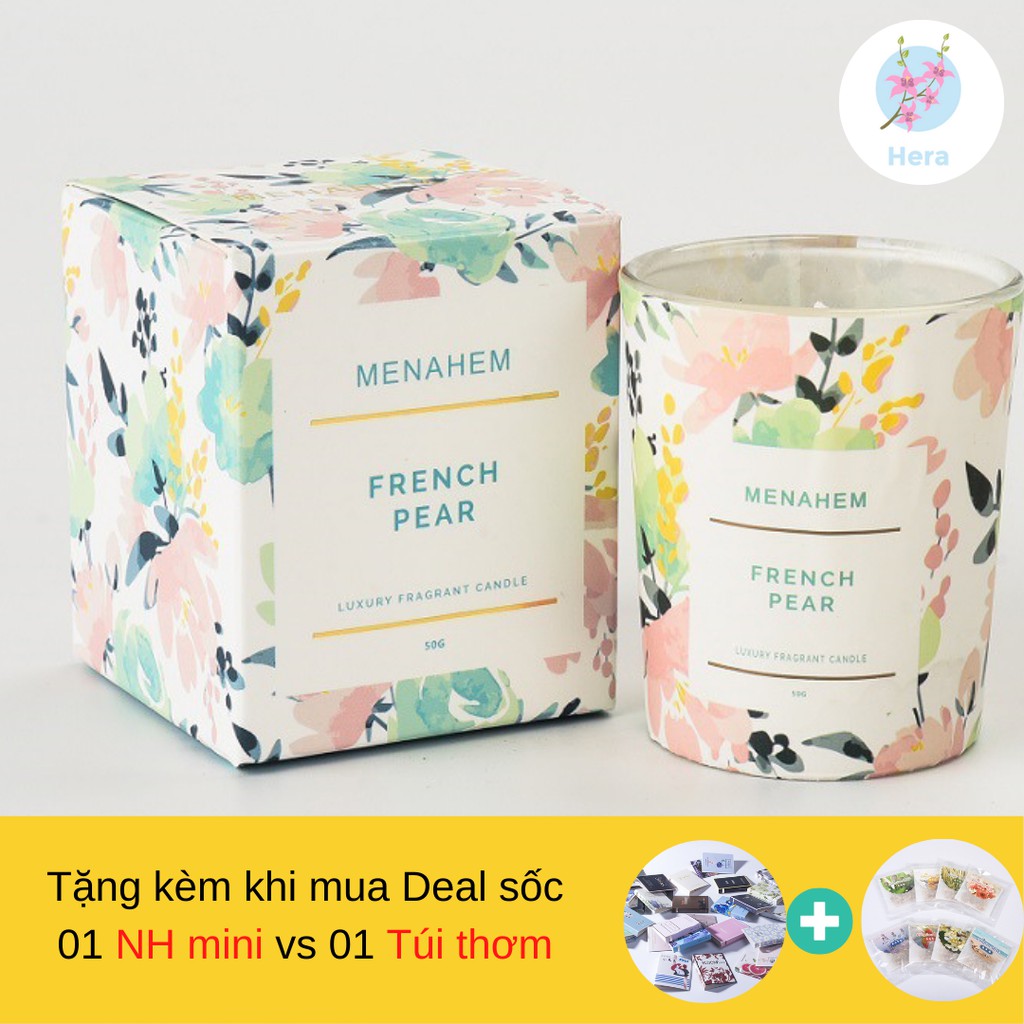 Set Nến Thơm Candle Cup Thơm Phòng Giá Rẻ Sáp Nến Thiên Nhiên Khử Mùi Thư Giãn Menahem 50g NEN10