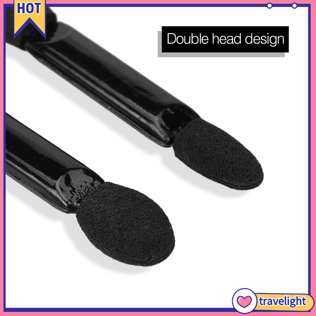 (Travelight) 10 cọ mút 2 đầu dùng tán phấn mắt dùng 1 lần tiện dụng