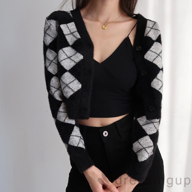 Áo Khoác Dệt Kim Tay Dài Cổ Chữ V Thời Trang Mùa Thu Cho Nữ | BigBuy360 - bigbuy360.vn