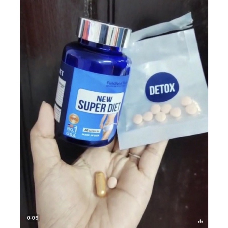 VIÊN UỐNG GIẢM CÂN NEW SUPER DIET 30v của Mỹ- phù hợp cả cơ địa béo lâu năm, khó giảm