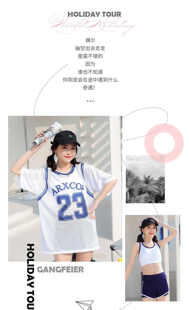 Đồ Bơi Liền Thân Ngắn Tay Phong Cách Hàn Quốc 2021 Cho Nữ | BigBuy360 - bigbuy360.vn