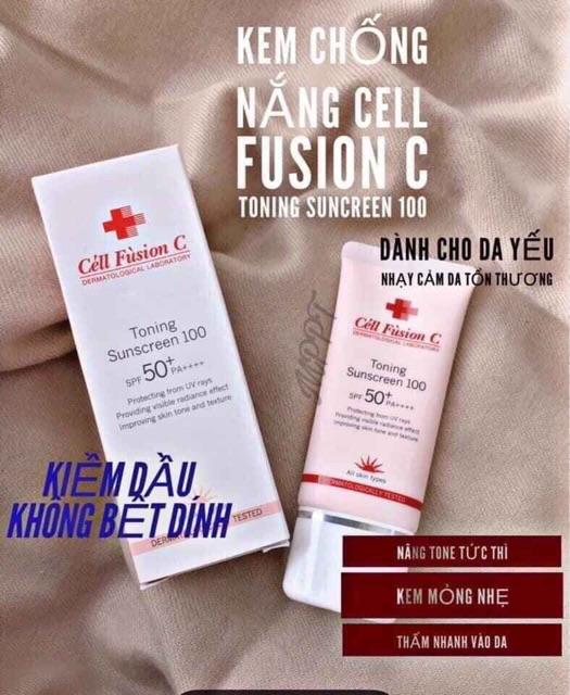 Kem Chống Nắng Cell Fushion C (Xanh-Đỏ-Hồng)