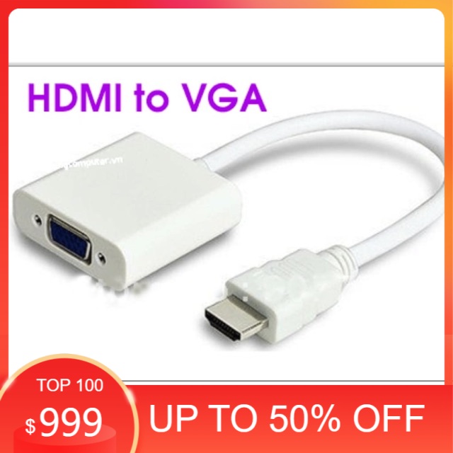 Cáp chuyển đổi tín hiệu Hdmi sang Vga,cáp hdmi sang vga cho pc,laptop,máy chiêu