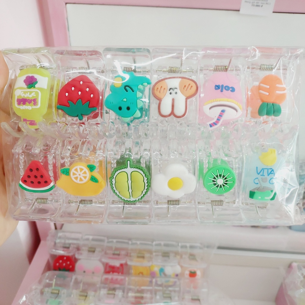 Kẹp càng cua 5 răng charm hình dễ thương