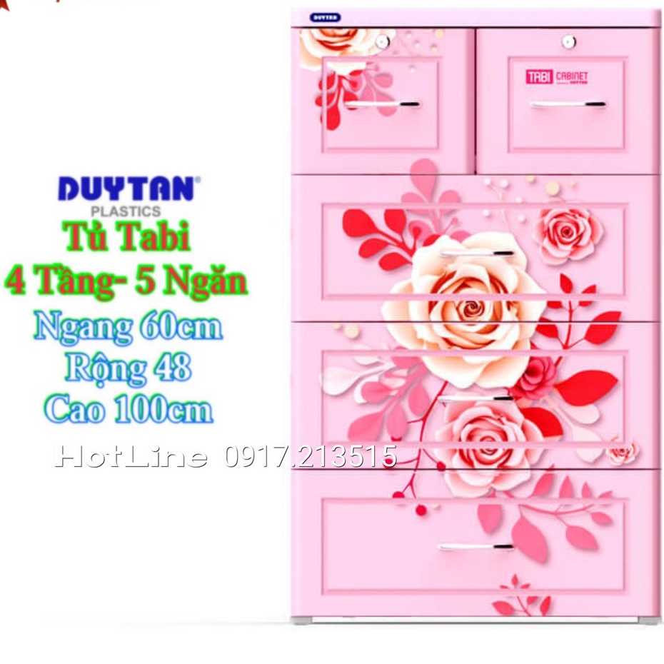 ☎️ HOẢ TỐC 2H Tp.HCM ☎️ Tủ nhựa duy tân TABI 4 Tầng 5 Ngăn - CÀNH MAI