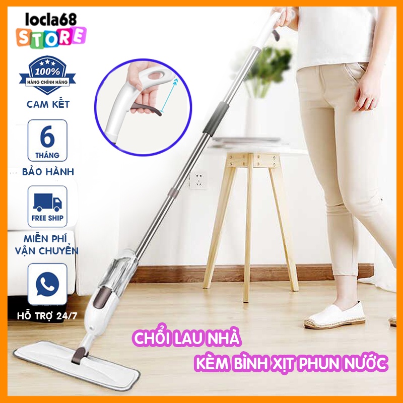 Chổi Lau Nhà Bình Xịt Phun Sương - Cây Lau Nhà Đa Năng Thông Minh 2 in 1 Có Bình Xịt Nước Tự động