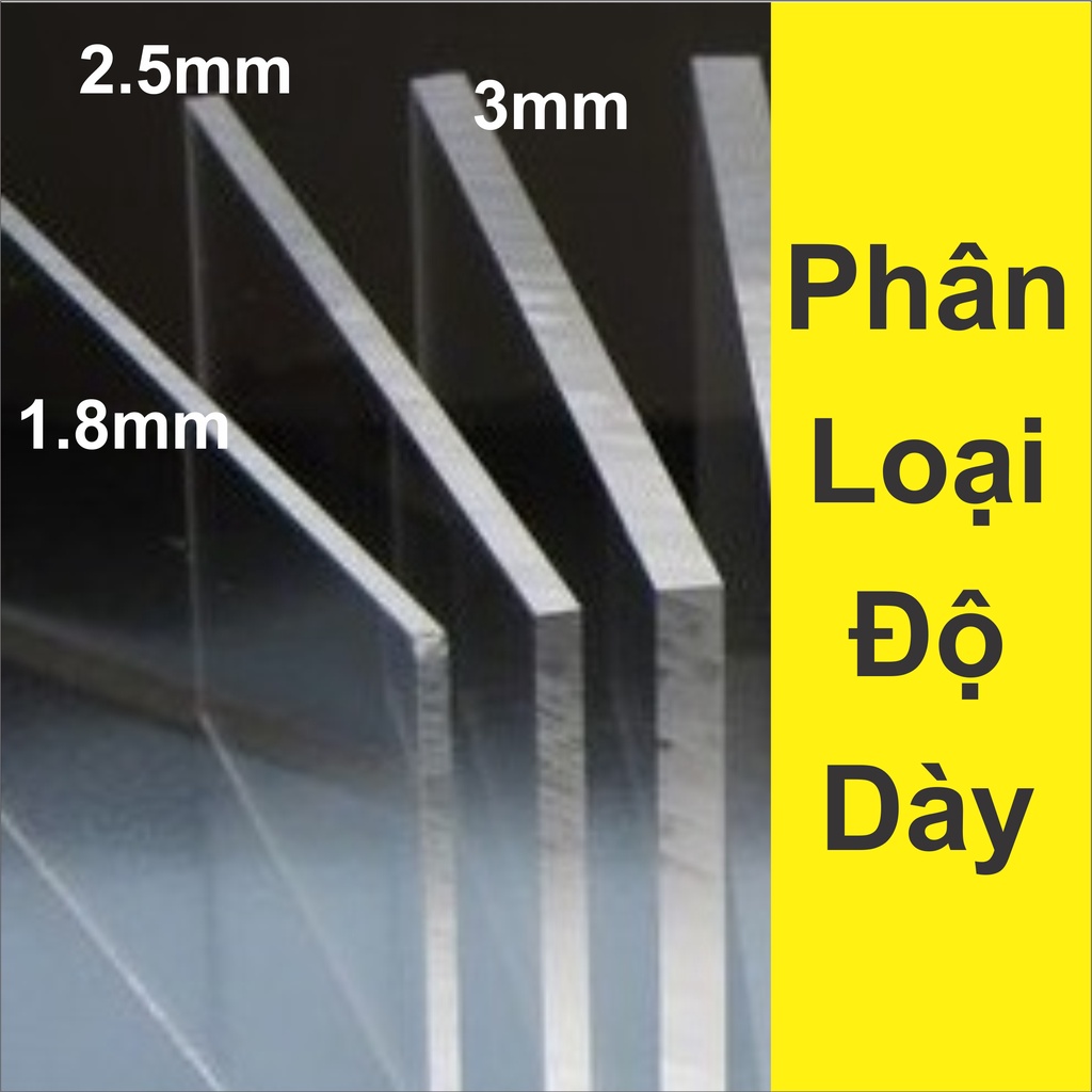 Tấm mica trong suốt 40cm x 30cm làm mô hình quảng cáo bể cá khung tranh