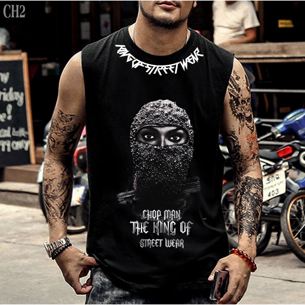 🔥CH2🔥 Áo Tank Top Họa Tiết Hình Bịt Mặt Nam Nữ Độc Lạ, Áo Đôi Nam Nữ Hoạt Hình