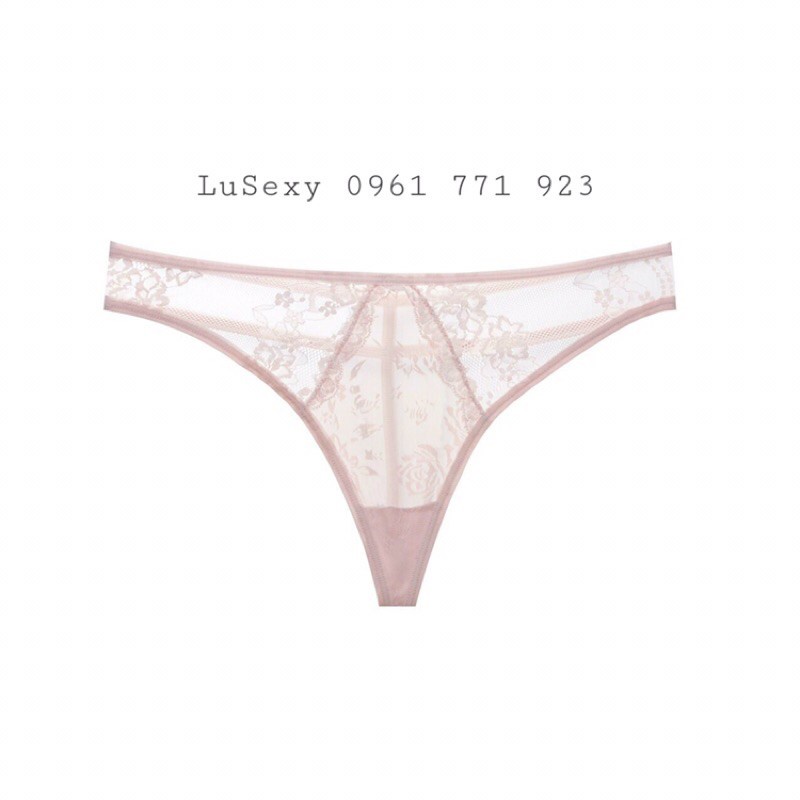 Quần lót lọt khe chữ T sexy gợi cảm, Quần lót ren lọt khe xẻ đáy màu da đen trắng đỏ xanh tím