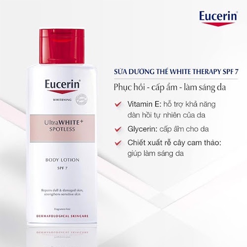 Sữa Dưỡng Thể Trắng Da Nhạy Cảm - Eucerin Ultra White Body Lotion 250ml