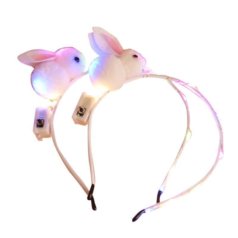 Cài Tóc Hình Tai Thỏ Có Đèn Phát Sáng Dễ Thương