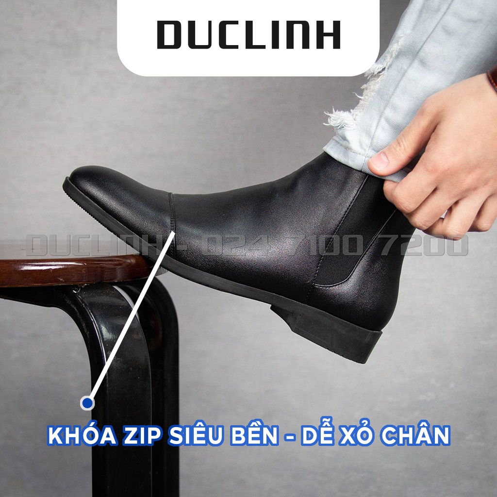 Giày Chelsea Zip Boots Độc Quyền Đức Linh Siêu Chất - Có 2 phiên bản lựa chọn Đen Bóng, Đen Nhám