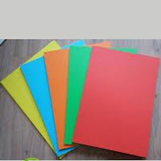 Giấy bìa 5 màu (100 tờ bìa A4 trộn 5 màu loại cao cấp DL160gsm)