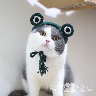 Nón len cho thú cưng NÓN ẾCH handmade cho PET chó, mèo,. thỏ, chuột ú.....